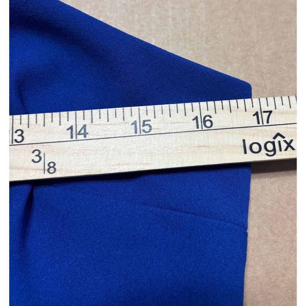 Sam Edelman Royal Blue Criss Cross Halter Mini Dress Size 6 Sleeveless 03S708 - Picture 9 of 10